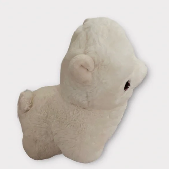 Keel Toys Alpaca Llama Soft Toy Plush Cuddly Animal White Pink Eyes Age 1+ Years - Picture 3 of 12